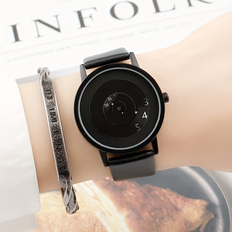 Canvas Strap Watch - 1Pcblack Technologie Koreaanse Editie Minimalistische Trendy