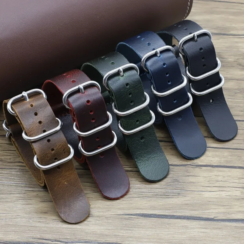 Nato Strap Nylon - Vintage lederen horlogebanden 18mm 20mm 22mm