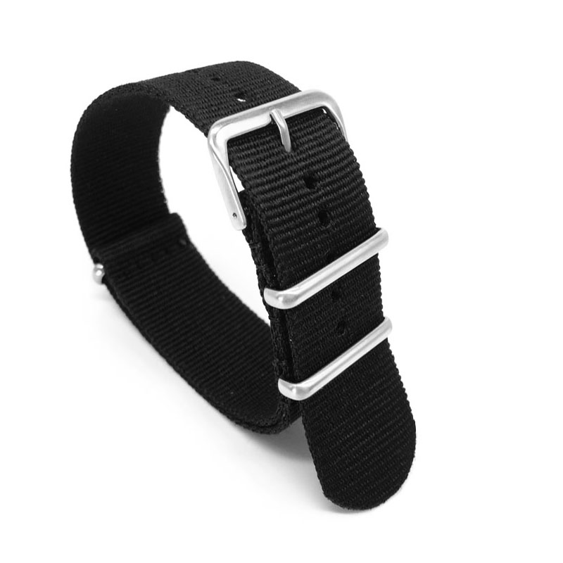Zwarte nylon band voor 16 mm 1 - Nato Strap Nylon recensie en prijs