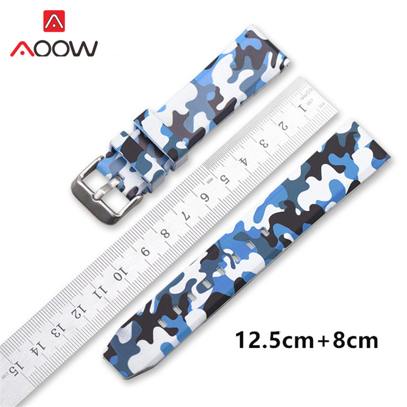 20/22/24Mm Camo Silicone Sport - Canvas Strap Watch recensie en prijs